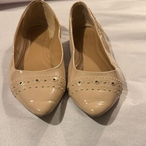 G.H. Bass & Co. Nude Studded Loafers